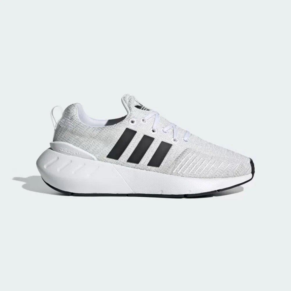 Adidas Swift 22 GW8179 Sneakers Boys US 6 White Black Running Shoes GAL1507